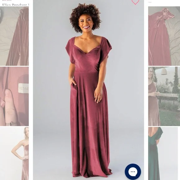 Kennedy Blue | Dresses | Kennedy Blue Evelyn Velvet Bridesmaid Dress |  Poshmark